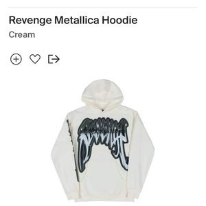 This is a brand new Revenge Metallica hoodie.Color is cream and never worn ✅